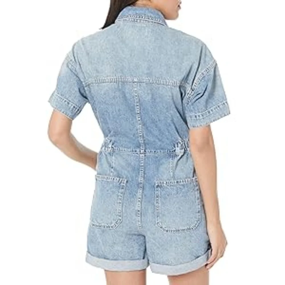 FREE PEOPLE- Free People Women's Marci Cuffed Shortall- Marrakesh - Small - Picture 4 of 6